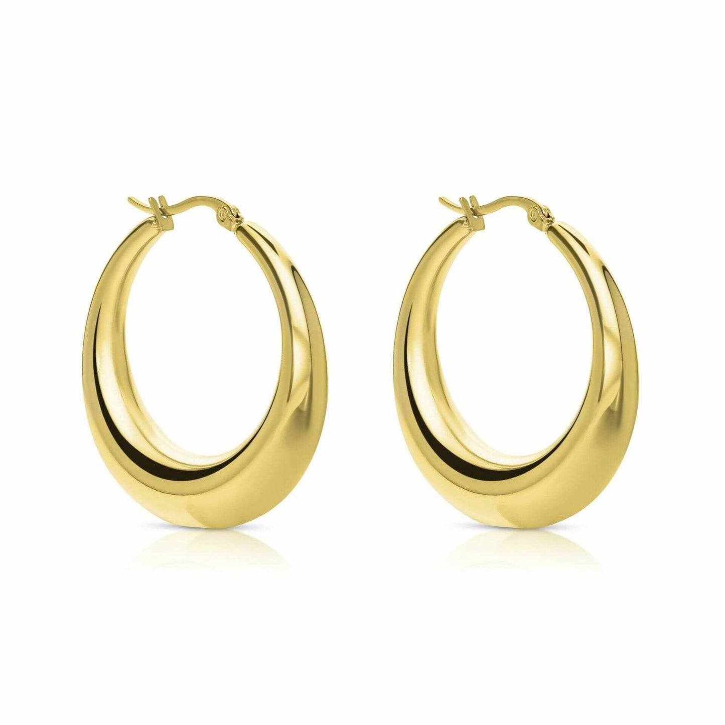 HOOP GOLD - עגילי חישוק בציפוי זהב 14 קראט