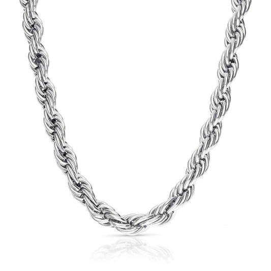 ROPE SILVER - שרשרת חבל בצבע כסף