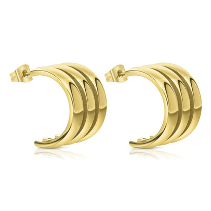LENI EARRINGS - עגילים בציפוי זהב 14 קראט